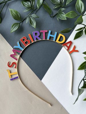 Ободок С Днем Рождения It's my birthday золото 1 шт, 17 см — изображение 9