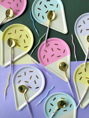 Тарелки бумажные мороженное Мятный Ice Cream 26 см, 8 шт — изображение 4