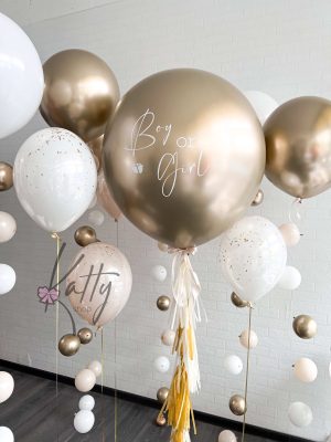 шар сюрприз на baby shower Boy or Girl
